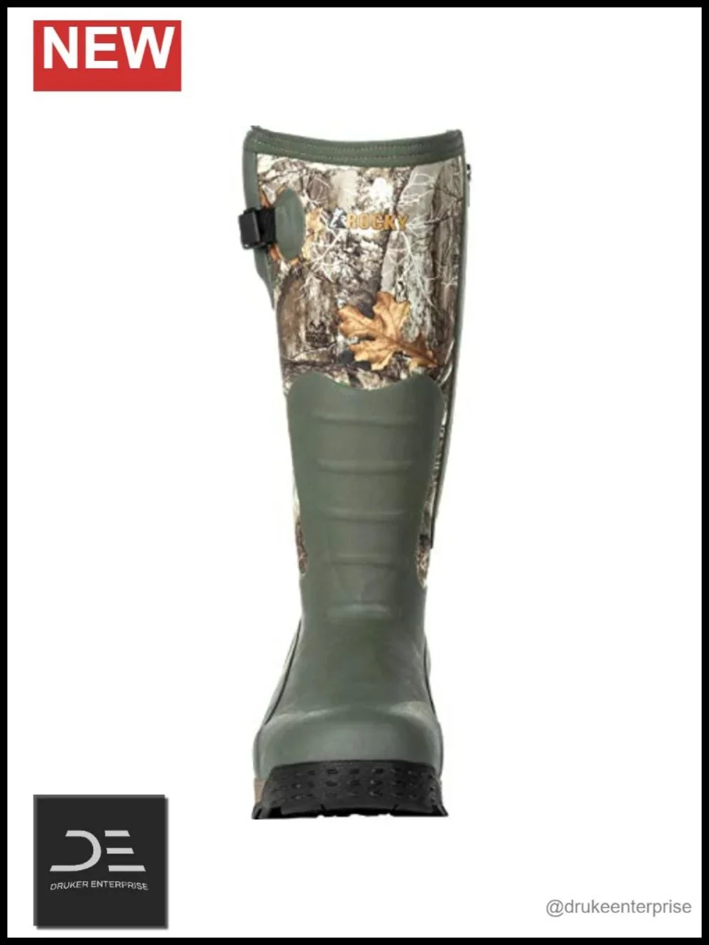 Waterproof Insulated Hunting Boots Size 16, Rubber, Pull-On